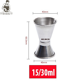 Mua Ca Đong Hai Đầu Inox - Jigger Inox - Ly đong inox 15/30ml