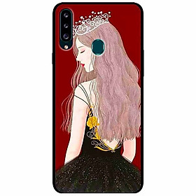 Ốp lưng dành cho Samsung A20s mẫu Anime Cô Gái Đeo Vương Miệng