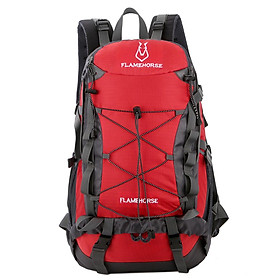 Ba lô thể thao ngoài trời Daypack 40L bằng vải nylon chất lượng cao, chống nước và chống rách, nhiều túi-Màu đỏ