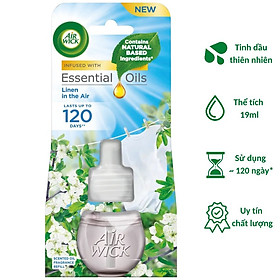 Mua  Sử dụng điện 220V  Chai tinh dầu cắm điện Air Wick Refill AWK2342 Linen In The Air 19ml (Hương hoa táo)