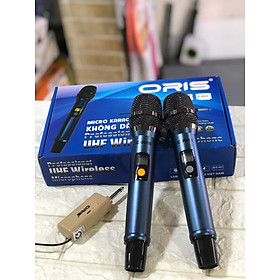 BỘ 2 MICRO KARAOKE ORIS K8 KẾT NỐI KHÔNG DÂY-MICRO PIN SẠC CỔNG TYPE-C TIỆN LỢI- MICRO CỰC HÚT CHỐNG HÚ TỐT - HÀNG CHÍNH HÃNG