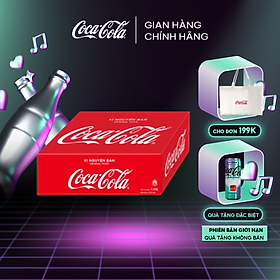 Thùng/Lốc 24 Lon Mi-nhon Nước Ngọt Giải Khát Có Ga Coca-Cola Vị Nguyên Bản Original 235ml/Lon Sale 25.3 Coca-Cola Official Store
