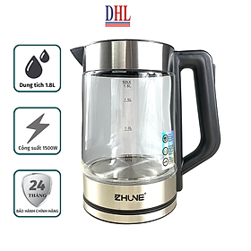 Ấm siêu tốc, ấm thủy tinh cao cấp ZHUNE 1.8L công suất 1500W hàng chính hãng