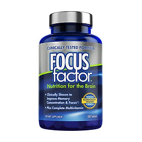 Thực phẩm bổ sung viên uống bổ Não - Focus Factor 180 viên của Mỹ (mẫu mới nhất)