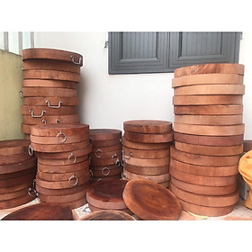 Mua Thớt gỗ nghiến cao cấp các loại 29x4 cm  34x5cm  39x6cm. Có đai inox  dầy dặn bền đẹp