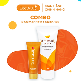 Bộ hỗ trợ điều trị mụn Decumar (gồm 01 Gel hỗ trợ điều trị mụn Decumar New 20g, 01 Gel rửa mặt ngừa mụn Decumar Clean 100g)
