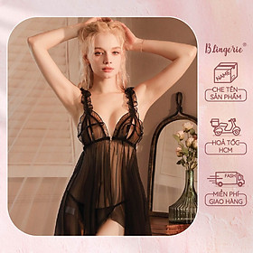 Váy Ngủ Ren Xẻ Tà - B.Lingerie