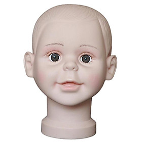 PVC Children Head Mannequin Model Wigs Hat Glasses Scarf Cap Display Stand S