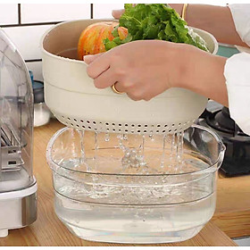 Mua Bộ Rổ Thau Chậu Nhật Có 2 Size Vuông Nhựa ABS 2 IN 1 Hokori Siêu Bền Dầy Chắc Chắn Tiện Dụng Cao Cấp Hàng Xuất Nhật
