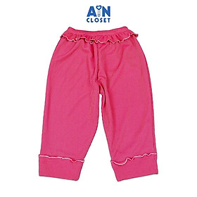 Quần Legging dài bé gái họa tiết Gân Hồng Sen Thun cotton - AICDBGYCQBB6 - AIN Closet