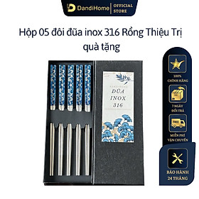 Mua Hộp quà tặng đũa inox 316 DandiHome cao cấp mạ Titanium Plated