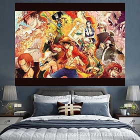 Thảm Treo Tường Hình Anime One Piece trang trí decor phòng NR