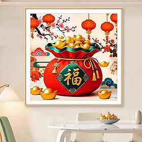 Mua  Thêu 4 sợi  Tranh thêu kín túi tiền 69011  kích thước 60 x 60 cm