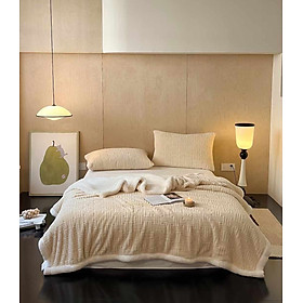 Mua Chăn lông cừu Blanket LIDACO họa tiết dập vân chìm mỏng nhẹ ấm áp kích thước 2mx2m3