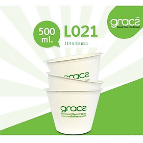 Hộp giấy có nắp bã mía Thái Lan 500ml (10 cái/xấp) - thương hiệu Gracz