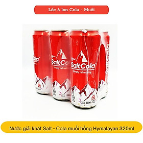 Lốc 6 lon nước giải khát có gas Salt-Cola muối hồng Himalayan 320ml