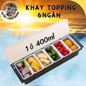 Mua khay topping 6 ngăn nhựa đúc liền nguyên khối