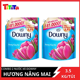 Hình ảnh COMBO 2 túi Nước xả vải Downy Nắng mai 3.5LX2