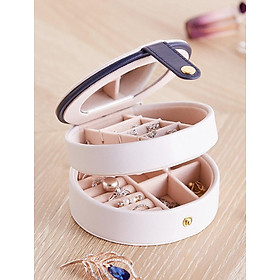 Hộp đựng trang sức cao cấp ALUVI AL502, 2 tầng, có chia năng đựng nữ trang, vàng cưới, bông tai, dây chuyền