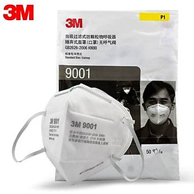 Khẩu Trang Lọc Bụi Bảo Vệ Hô Hấp 3M 9001, Màu Trắng