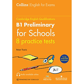 Hình ảnh B1 Preliminary for Schools - 8 Practice Tests (Quét mã MP3 để nghe file)
