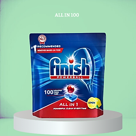 Hộp 100 viên rửa chén Finish All In 1 Dishwasher Tablets PTT04592