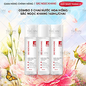 Combo 3 Chai Nước Hoa Hồng Sắc Ngọc Khang 145ml