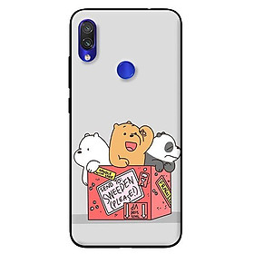 Ốp in cho Xiaomi Redmi Note 7 3 Chú Gấu 2 - Hàng chính hãng