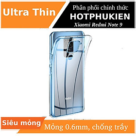 Ốp lưng dẻo silicon cho Xiaomi Redmi Note 9 hiệu HOTCASE Ultra Thin (siêu mỏng 0.6mm, chống trầy, chống bụi) - hàng nhập khẩu