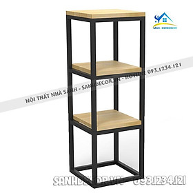 Mua Kệ trang trí phòng khách đẹp đơn giản  kệ để đồ đa năng khung sắt KTT01 gỗ CN phủ melamine cao cấp