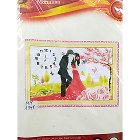 Tranh thêu chữ thập đồng hồ tình yêu MH1948 - 40 x 60 cm - chưa thêu