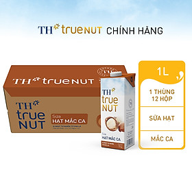 Thùng 12 hộp sữa hạt mắc ca TH True Nut 1L (1L x 12)