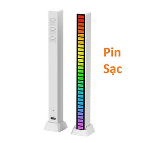 Thanh Đèn Led RGB Nháy Theo Nhạc, Cảm Ứng Âm Thanh Bar-Light Tích Hợp Micro, Có Pin, Led Trang Trí Trên Máy Tính, DECOR phòng , ô tô