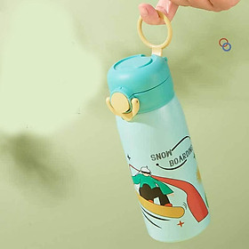 Mua Bình inox hoạt hình ngỗ nghĩnh 500ml giữ nhiệt tiện lợi mang đi làm  đi học  cốc đựng nước giữ nhiệt tiện lợi
