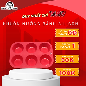 Bộ 6 Khuôn Bánh Nướng Nhỏ Silicon Uncle Bills KC0029 (Đỏ)