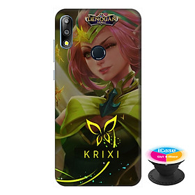 Ốp lưng điện thoại Asus Zenfone Max Pro M2 hình KRIXI tặng kèm giá đỡ điện thoại iCase xinh xắn - Hàng chính hãng