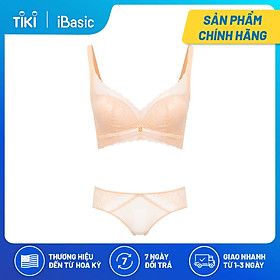 Set áo ngực có gọng mút mỏng ren cup T-Shirt iBasic BRAW132 và PANW132