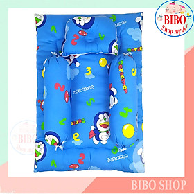 BỘ GỐI NỆM SƠ SINH CAO CẤP 100%  COTTON