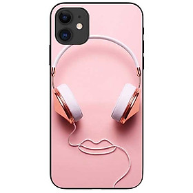 Ốp lưng dành cho Iphone 12 Mini Tai Nghe Hồng