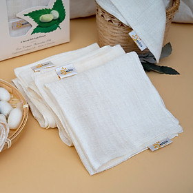 Tussar Silk Towel - Khăn Mặt Tơ Tằm Cao Cấp SenSilk– Combo Happy Family3 (3 khăn) - Khăn mặt tơ tằm tự nhiên 100% 