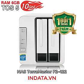 Mua Bộ lưu trữ mạng NAS TerraMaster F2-422  LAN 10Gbps  Intel Quad-Core 1.5GHz  6GB RAM  651MB/s  2 khay ổ cứng RAID 0 1 JBOD Single - Hàng chính hãng
