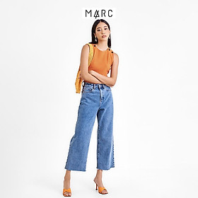 Áo thun nữ Marc Fashion cổ tròn sát nách đính nút vai CBLH081422