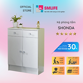 Tủ phòng tắm gỗ hiện đại SMLIFE Shonda | Gỗ MDF dày 17mm chống ẩm | D60xR30xC85cm