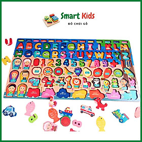 Đồ chơi Câu cá gỗ 7 trong 1 cho bé trai bé gái thông minh phát triển trí tuệ SmartKids