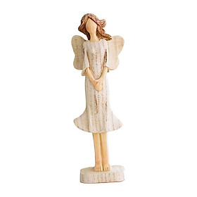 Angel Figurine Resin Hand Painted Decorative Artwork Collectible Girl Statue