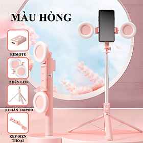 Mua Gậy chụp hình selfie tích hợp tripod 3 chân BT11 cao đến 165cm có đèn led hỗ trợ ánh sáng và điều khiển từ xa kết nối Bluetooth