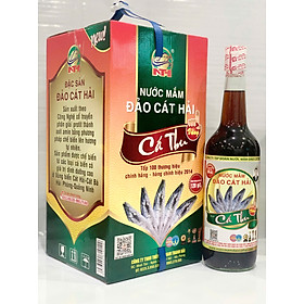 Nước Mắm Cá Thu Vàng hàm lượng Protein cao, Hộp 4 chai ,dung tích 650ml/1 chai