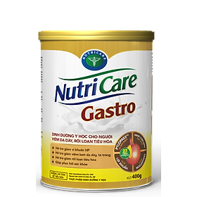 Sữa bột Nutricare Gastro dinh dưỡng y học cho người viêm dạ dày, rối loạn tiêu hoá (400g)