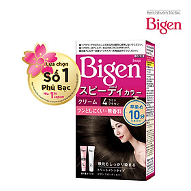 Thuốc nhuộm dưỡng tóc phủ bạc thảo dược Bigen Nhập Khẩu 100% Nhật Bản Speedy Color Cream 80ml dạng kem