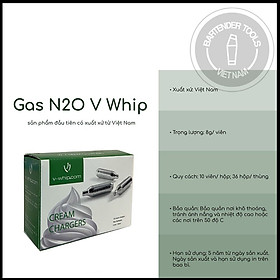 Gas kem V Whip dùng cho bình xịt kem hộp 10 viên